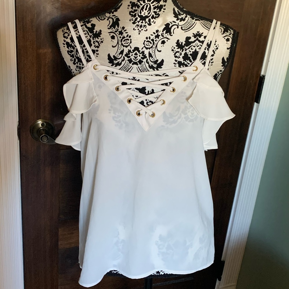 Express Ruffle off shoulder top